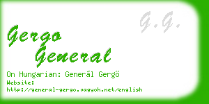 gergo general business card